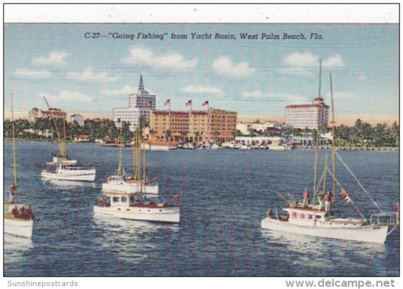 Florida West Palm Beach Boats Going Fishing From Yacht Basin