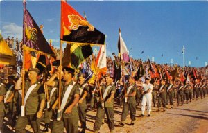 ISRAEL 1950-60s Postcard Zahal Flag Parade On Independence Day