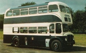 1956 Rochdale Corporation Vintage Double Decker 280 Tram Bus Photo Postcard