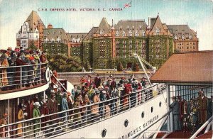 Postcard HOTEL SCENE Victoria British Columbia BC AI8883