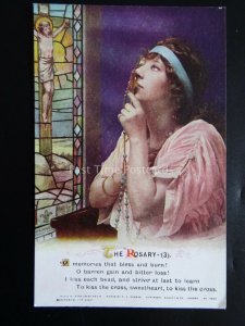 THE ROSARY - WW1 Bamforth Song Cards set of 3 No 4984