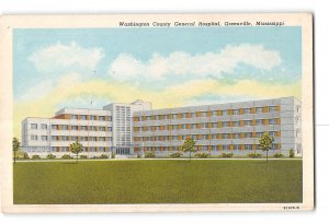 Greenville Mississippi MS Postcard 1915-30 Washington County General Hospital