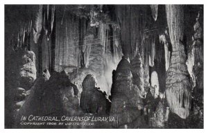 In the Cathedral of Caverns of Luray Virginia RPPC Postcard