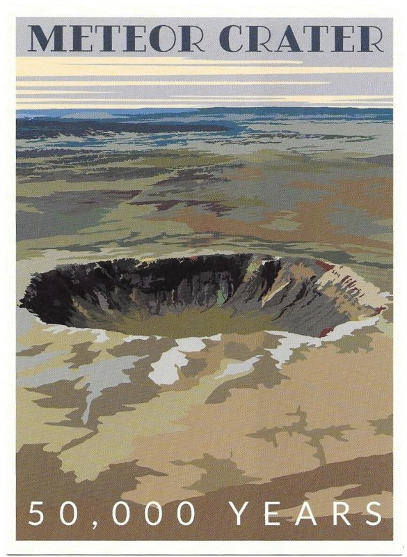 Meteor Crater Where Meteorite Crashed to Earth 50,000 Years Ago Arizona 4 by 6