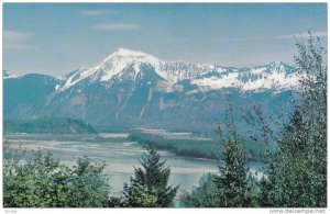 Scenic view,  Fraser River and Mt. Cheam   B.C.,  Canada,  40-60s