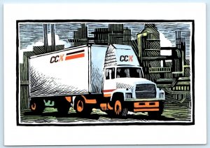CON WAY CENTRAL EXPRESS Semi Truck Advertising 1993 ~  4x6 Postcard