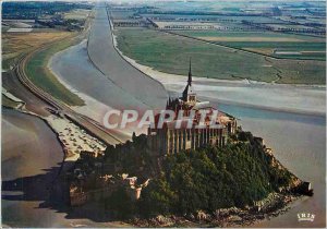 Modern Postcard Mont Saint Michel and the Couesnon aerial view