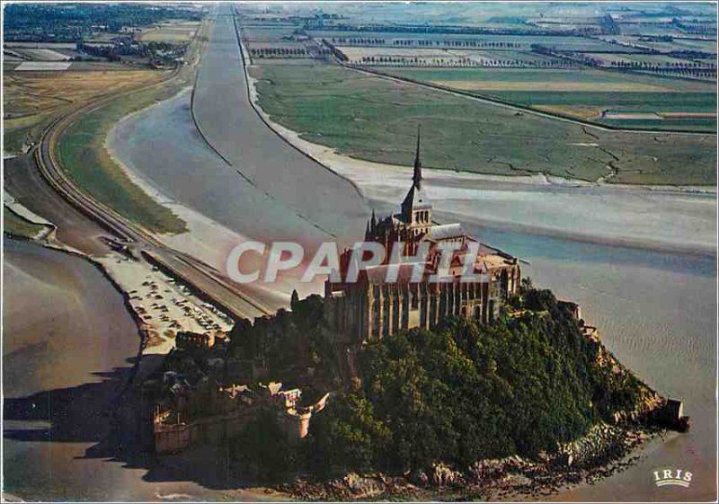 Modern Postcard Mont Saint Michel and the Couesnon aerial view