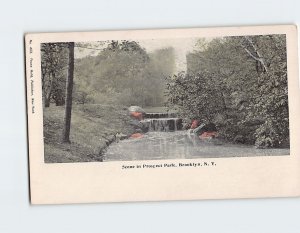 Postcard Scene in Prospect Park Brooklyn New York USA