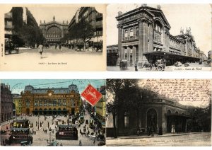 PARIS FRANCE RAILWAY STATION 100 Vintage Postcards Pre-1940 (L2575)