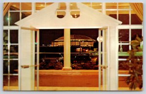 Roadside~Houston Texas~Ramada Inn~Domed Stadium~Entrance Interior~1950s Postcard