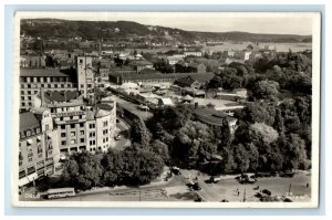 1936 Bird's Eye View Oslo Norway New Britain Connecticut CT RPPC Photo Postcard