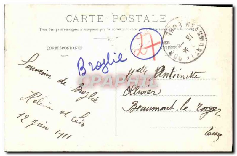 Old Postcard Broglie Church The Nave