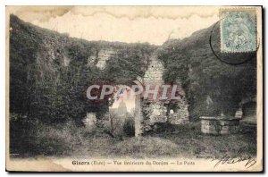 Old Postcard Gisors Eure Inside view of the Donjon The Well