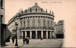 Belgium Anvers Le Theatre Royal Antwerp Vintage Postcard 04.35