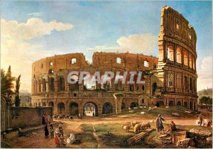 Postcard Modern Gaspare Vanvitell Roma Il Colosseo visto da Southeast