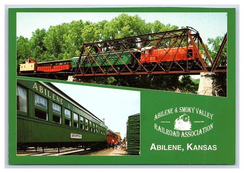 Abilene & Smoky Valley Railroad Association Abilene Kansas Postcard