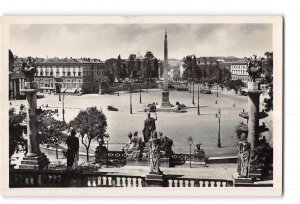 Rome Italy Vintage RPPC Real Photo Piazza del Popolo
