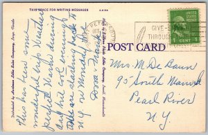 Vtg St Petersburg Florida FL Yacht Club Basin Million Dollar Pier 1940s Postcard