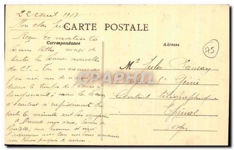 Old Postcard Paris Vue Generale Seven Bridges Eiffel Tower