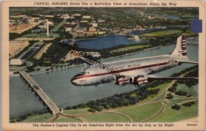 Capital Airlines Gives You a Bird's-Eye View of Everything Postcard PC328