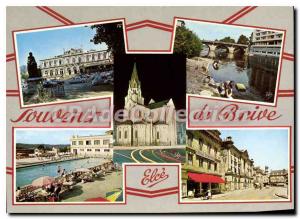 Modern Postcard Brive The Theater The Bridge On The Correze town hall pool Ch...