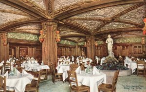 Vintage Postcard Blue Fountain Room Dining Hotel La Salle Chicago Illinois ILL