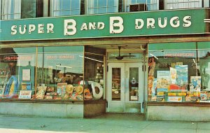 Shelbyville IN Super Band B Drugs Storefront On The Square Postcard