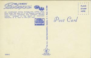 'The Diners' Rendezvous' Restaurant, Nanaimo, BC Canada Postcard 