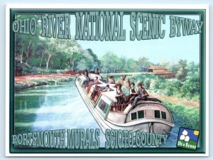PORTSMOUTH ~ Front Street Mural OHIO RIVER NATIONAL SCENIC BYWAY 4x6 Postcard