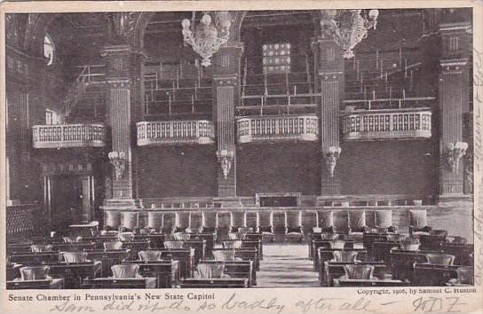 Pennsylvania Harrisburg Senate Chamber In Pennsylvania's New State Capitol 1908