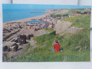 Vintage Postcard View of Coastline from East Hill Hastings 1960s