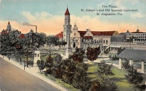 The Plaza, St. Joseph's and Old Spanish Cathedral St Augustine, Florida  