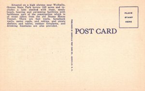 Vintage Postcard Scene At Oconee State Park Near Walhalla South Carolina SC 