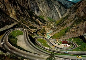 Switzerland Gotthard Pass Road Above Goeschenen