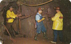 Michigan Iron Mountain Iron Mine Miners Demonstrating Double Jack Method Of D...