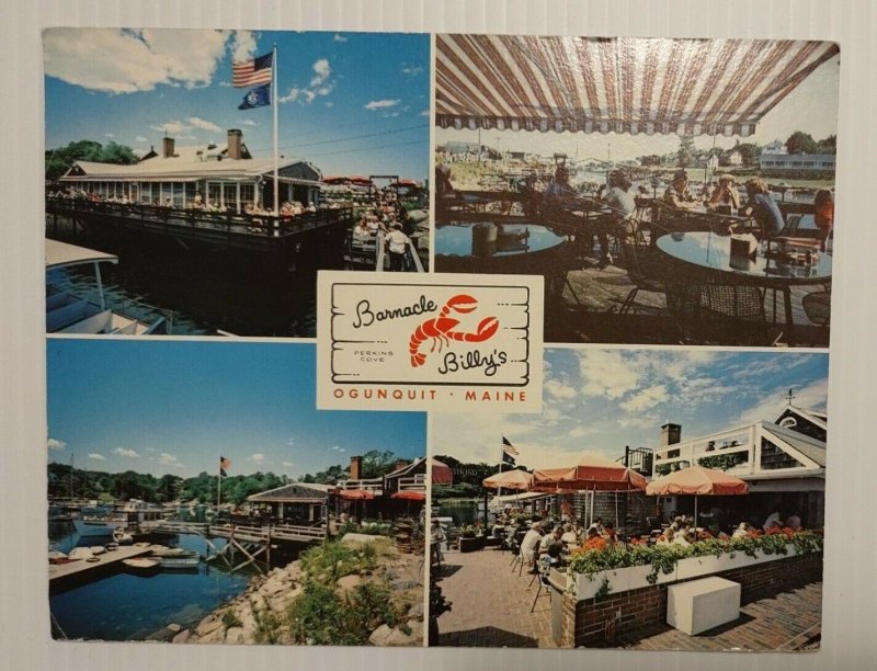 Postcard Barnacle Billy's Perkins Cove Ogunquit Maine 1985 Jumbo Troy NY