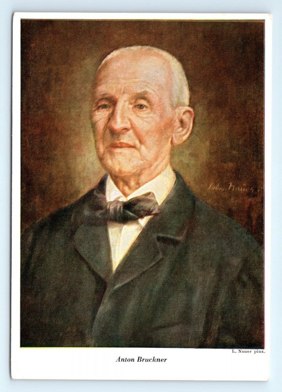 1824 Portrait Painting Anton Bruckner Composer by Ludwig Nauer Postcard