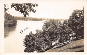 Wisconsin Wi Real Photo RPPC Postcard 1913 ALBANY View from TIBBIT COTTAGE North
