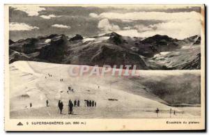 Old Postcard Superbagneres tray Ensemble