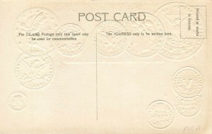 1902 U.S. Gold & Silver Coins Embossed Postcard