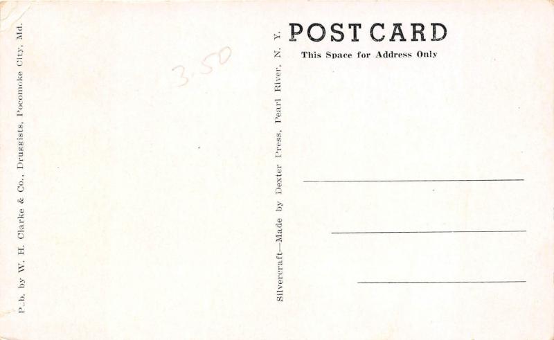 A72/ Pokomoke City Maryland Md Postcard c1940s U.S. Post Office Building