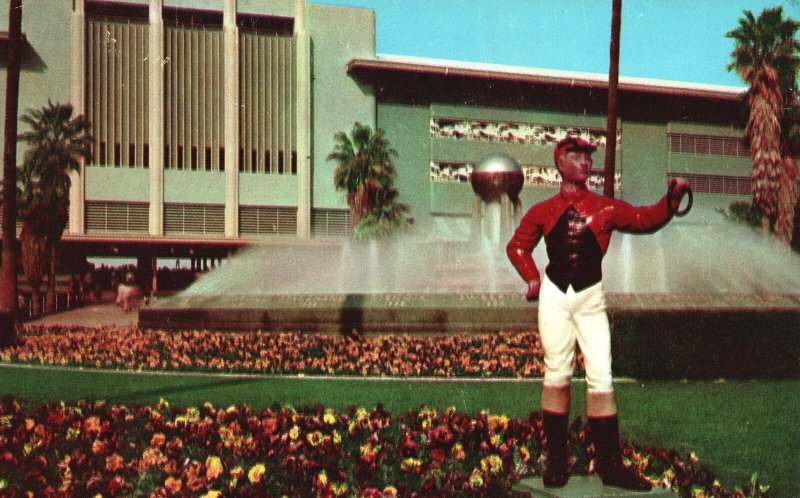 Vintage Postcard 1950's Entrance Grand Stand Santa Anita Park Arcadia California