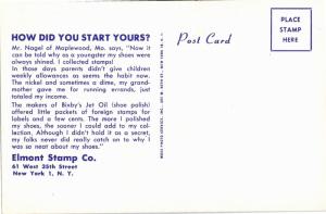 Advertising, Elmont Stamp Co. Philatelist Vintage Postcard M12 