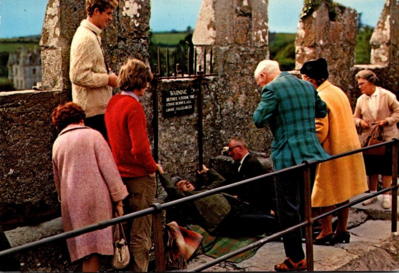 Ireland Co Cork Blarney Castle Kissing The Blarney Stone