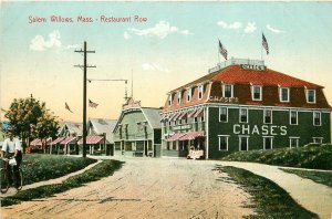 c1910 Salem Williams Massachusetts Restaurant Row Leighton Postcard 25-11703