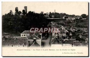 Old Postcard Montfort l & # 39Amaury towers and a door bell Bardoue views of ...