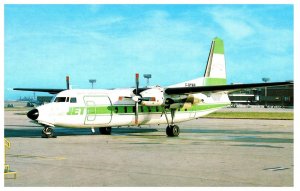 Air Jet Fokker F 27 400 at Paris Orly Airplane Postcard