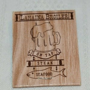 Lahaina Broiler Harpooner's Bar Beer Maui Hawaii 20 Strike Matchbook