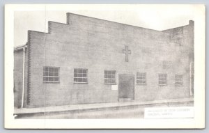 Galena Kansas~Assembly of God Church~1940s B&W WC Pine Postcard